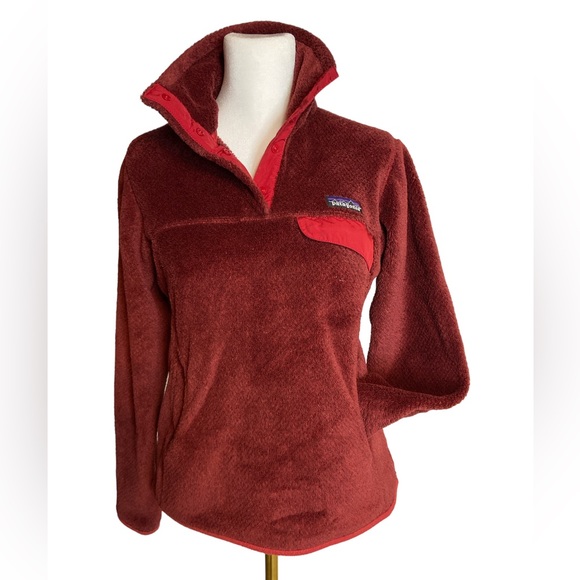 Patagonia Re-Tool Snap-T Fleece, Maroon Women’s XS EUC - Picture 5 of 9
